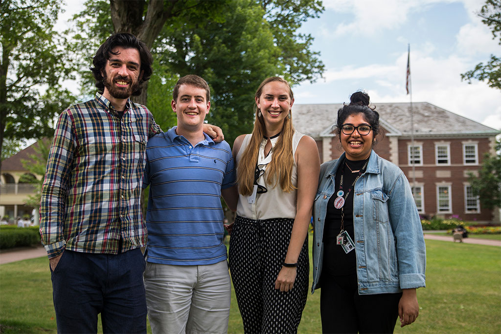 Zoë Garry (second from right) and her fellow coordinators for the Abraham Program for Young Adults