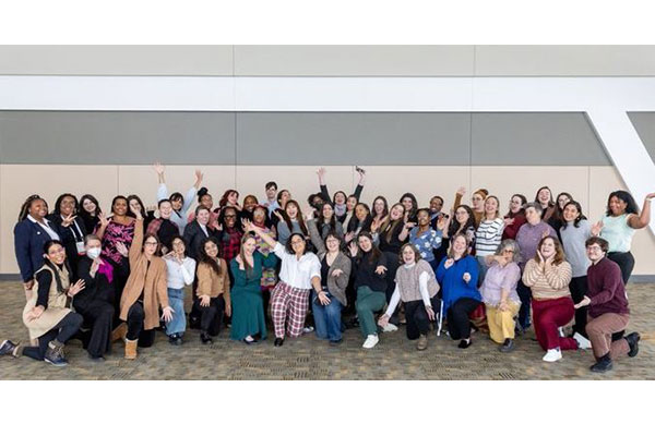 group photo of ALA 2024 Emerging Leaders showing their excitement; photo credit: American Library Association