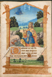 Medieval painting of King David