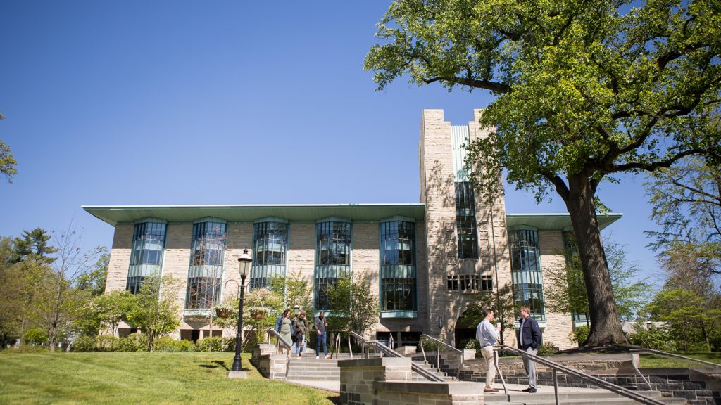 photo of Wright Library from across Library Place