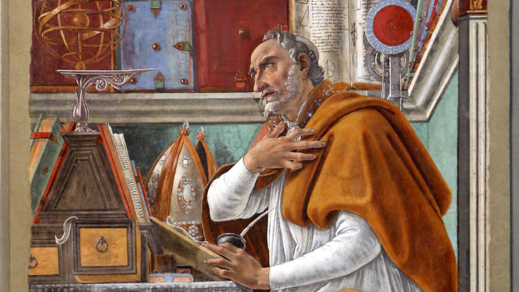 Painting of St. Augustine from the 1400s by Sandro Botticelli