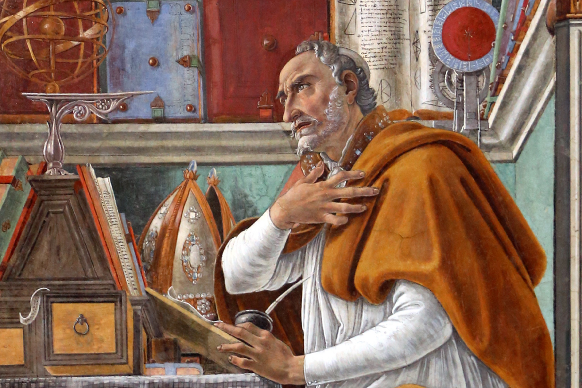 Painting of St. Augustine from the 1400s by Sandro Botticelli