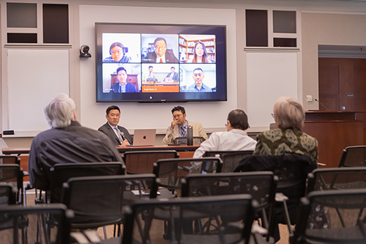 David Chao and Easten Law talking at an event