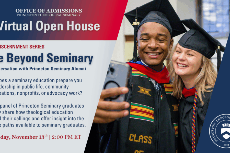 Wondering where a theological degree can lead you? Join us for the final installment in our 2025 Fall Discernment Series, a panel conversation with Princeton Theological Seminary alumni who are living out their callings in diverse and meaningful ways.