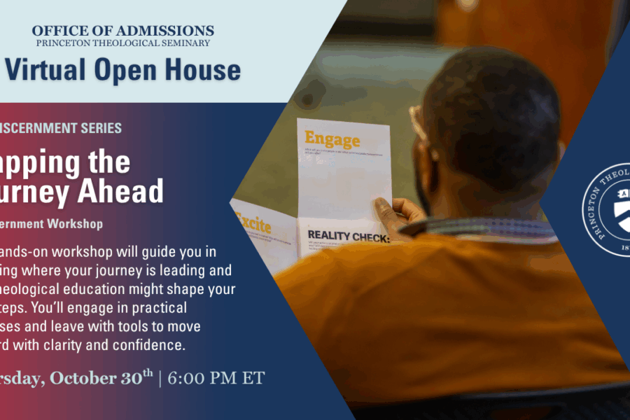 Thursday, October 30, 2025 at 6:00 PM until 7:00 PMEastern Daylight Time UTC -04:00 Are you discerning what’s next in your personal, professional, or spiritual journey? Join us for the third part of our 2025 Fall Discernment Series, an interactive workshop will help you pause, reflect, and consider how theological education might fit into the path ahead. Together, we’ll explore questions of vocation, purpose, and preparation through guided reflection and practical exercises designed to bring insight and focus. Whether you’re sensing a new call to ministry, exploring how faith intersects with public life, or simply seeking clarity about your next step, you’ll leave this session with concrete tools, renewed confidence, and a clearer sense of direction. No prior preparation is required–just bring your curiosity, your questions, and a willingness to listen for what’s unfolding.