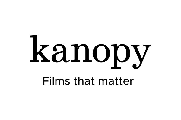 kanopy logo and "Films that matter" in black text on a white background