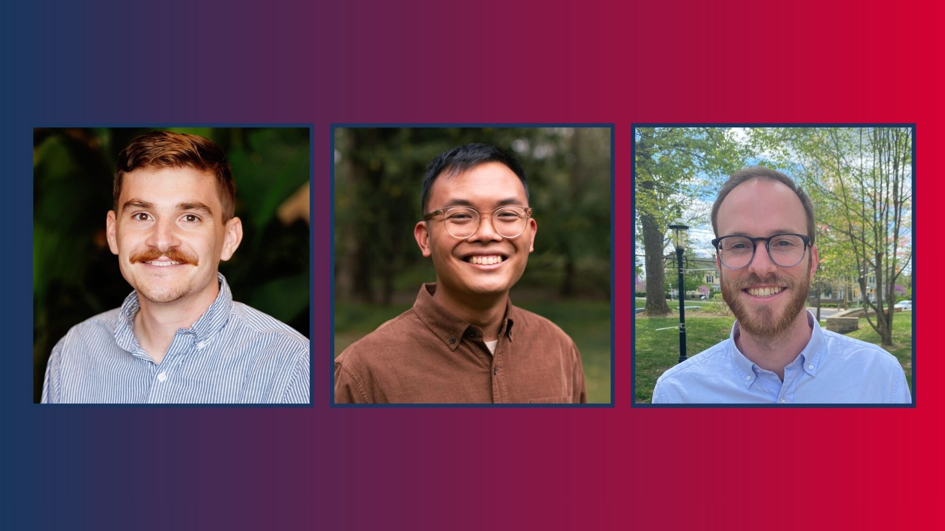 Gavin Chase, MDiv ’26, Yanan Rahim N. Melo, MDiv ’25, and John Walker, MDiv ’22