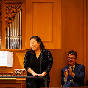 Mina Choi, MDiv ‘16, and Dr. Martin Tel